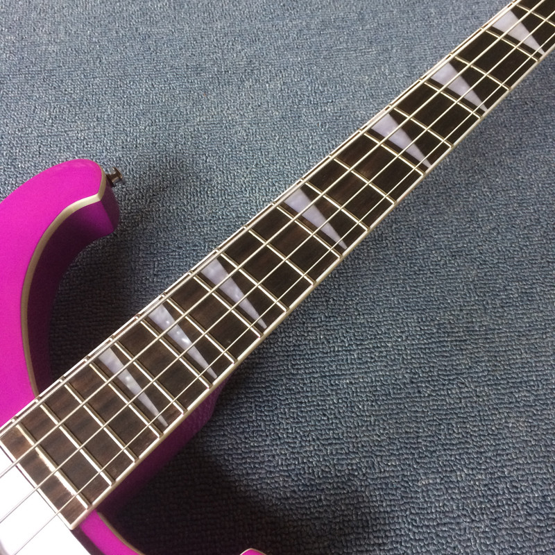 Top quality Rick 4003 model Ricken 4 strings Electric Bass guitar in blue color, Chrome hardware