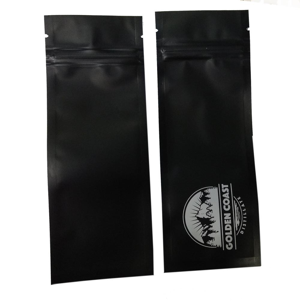 custom printed OPP mylar black smell proof small plastic k bags
