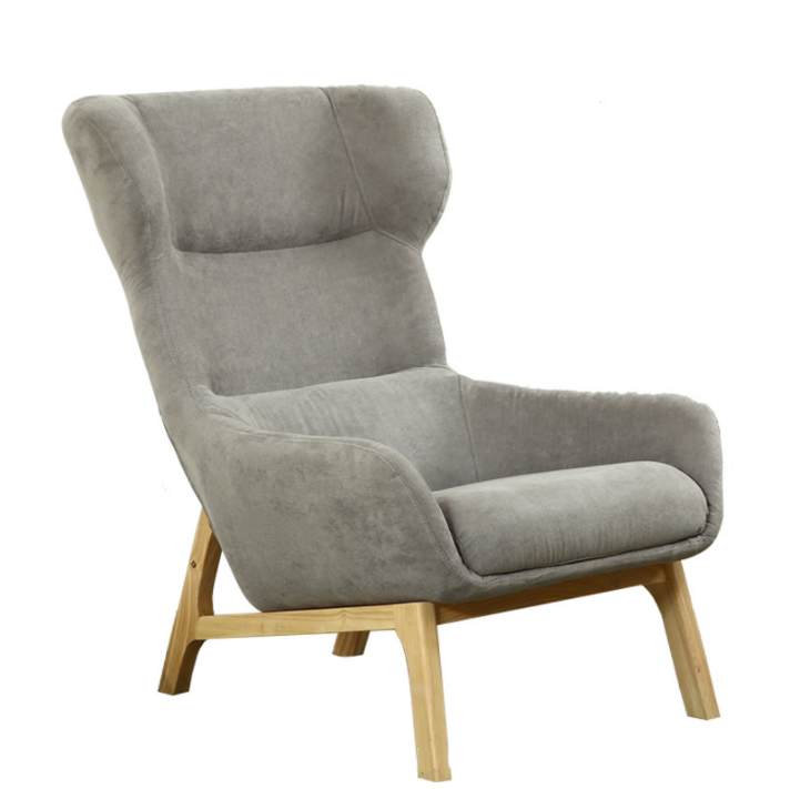 65cm*52cm*93cm Modern Lounge Chair with Assurance and Solid Wood Legs in Red/Yellow/Green/Blue/White/Coffee/Gray/Pink