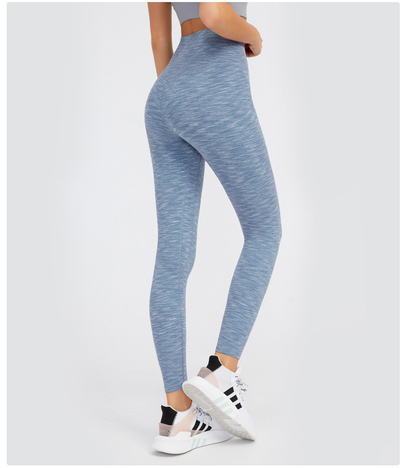 Yarn Dyed Weaving Women's Stretch Patterned Yoga Pants Nylon Polyester Spandex