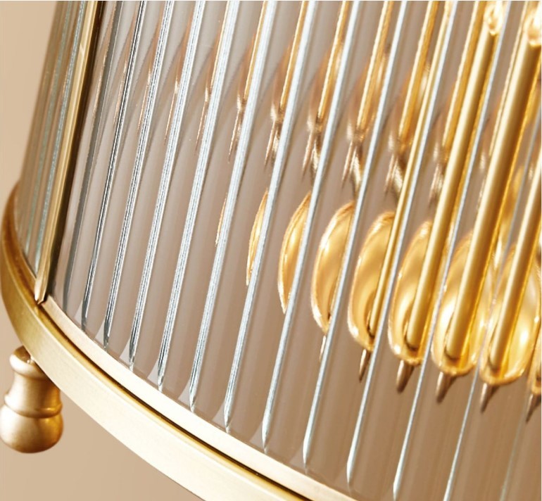 2700k To 6500k Clear Glass Drum Chandelier