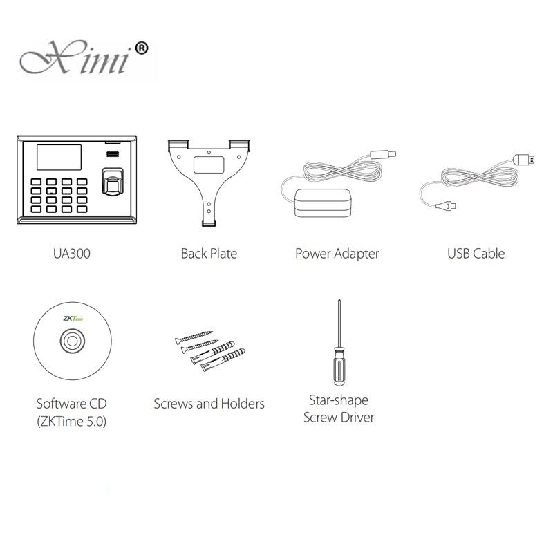 Cheap Price Good Quality Original ZK Linux System TCP/IP UA300/ S30 Biometric Fingerprint Time Attendance Terminal