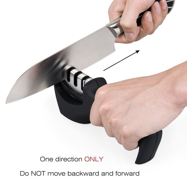 Durable Tungsten Carbide Knife Sharpener , 3 Stage Knife Sharpener 184g 205 * 50 * 70mm