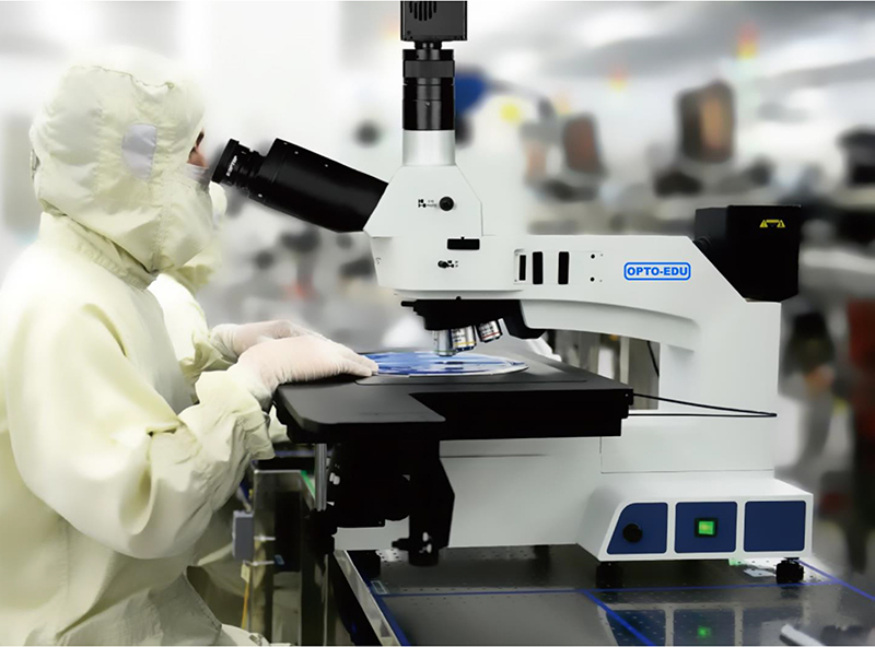 OPTO EDU A13.0915 Trinocular Metallurgical Microscope Semi-APO Motorized Nosepiece