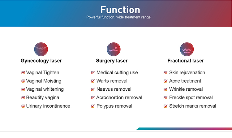Professional 60W RF Tube Q-Switch Fotona Fractional CO2 Laser Skin Resurfacing Machine