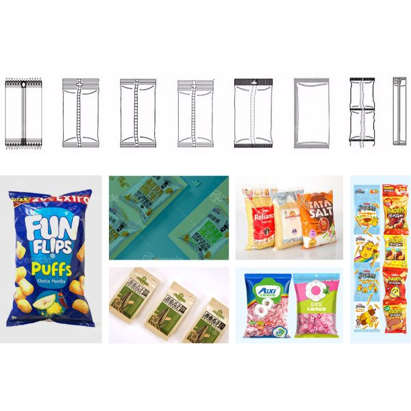 Automatic Horizontal Zipper Seal Stand Up Pouch Bag Fill Packing Machine for Food Chips