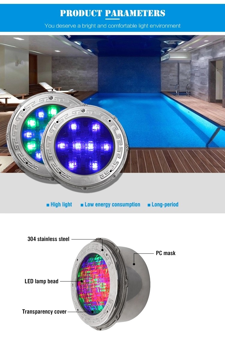 18w 12v Underwater LED Lights , Underwater LED Lamp For Swimming Pool