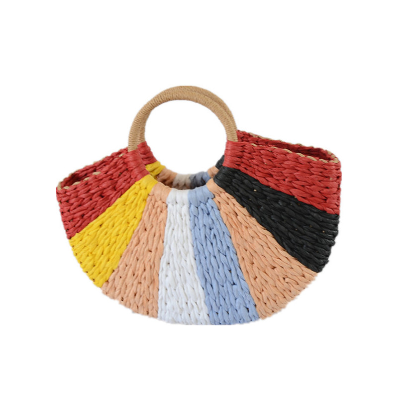 Simple Retro Straw Woven Bag Leisure Multifunctional Portable For Women