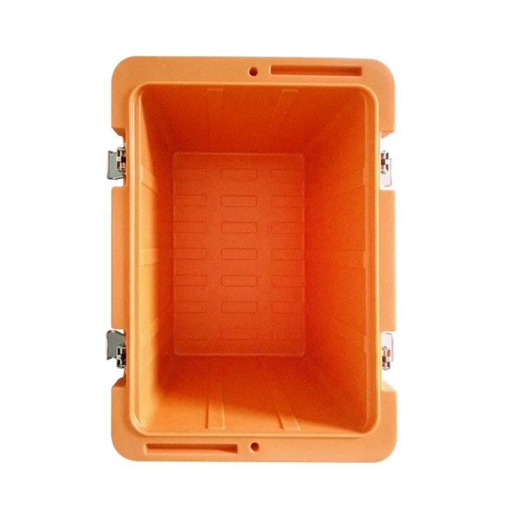 Orange Non - Toxic Plastic Insulated Cool Box , 110L Picnic Cold Storage Box