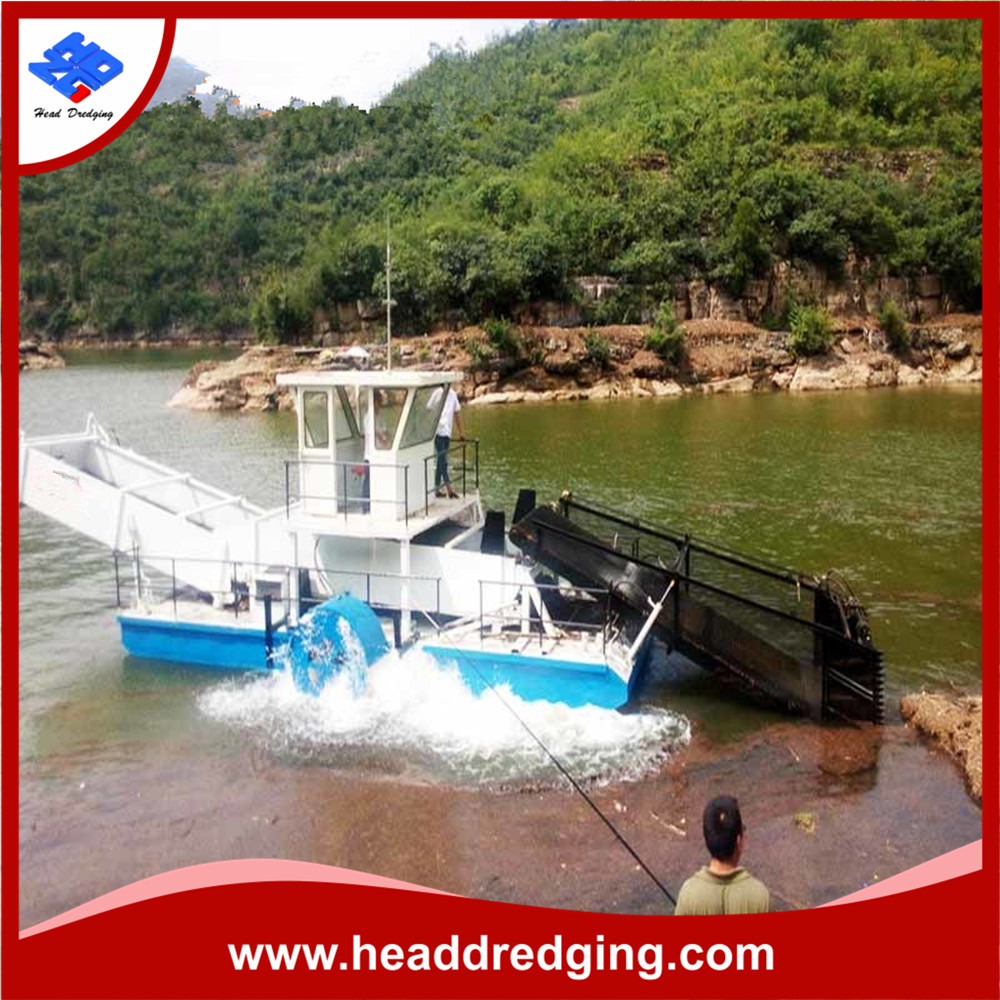 weed cutting boat