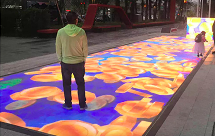 Portable 3d Interactive Led Screen Floor Tiles Panel P6.25
