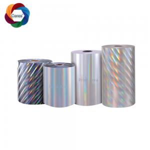 Quality Silver BOPP Thermal Lamination Film 18 Mic Transparent Holographic Lamination Film for sale