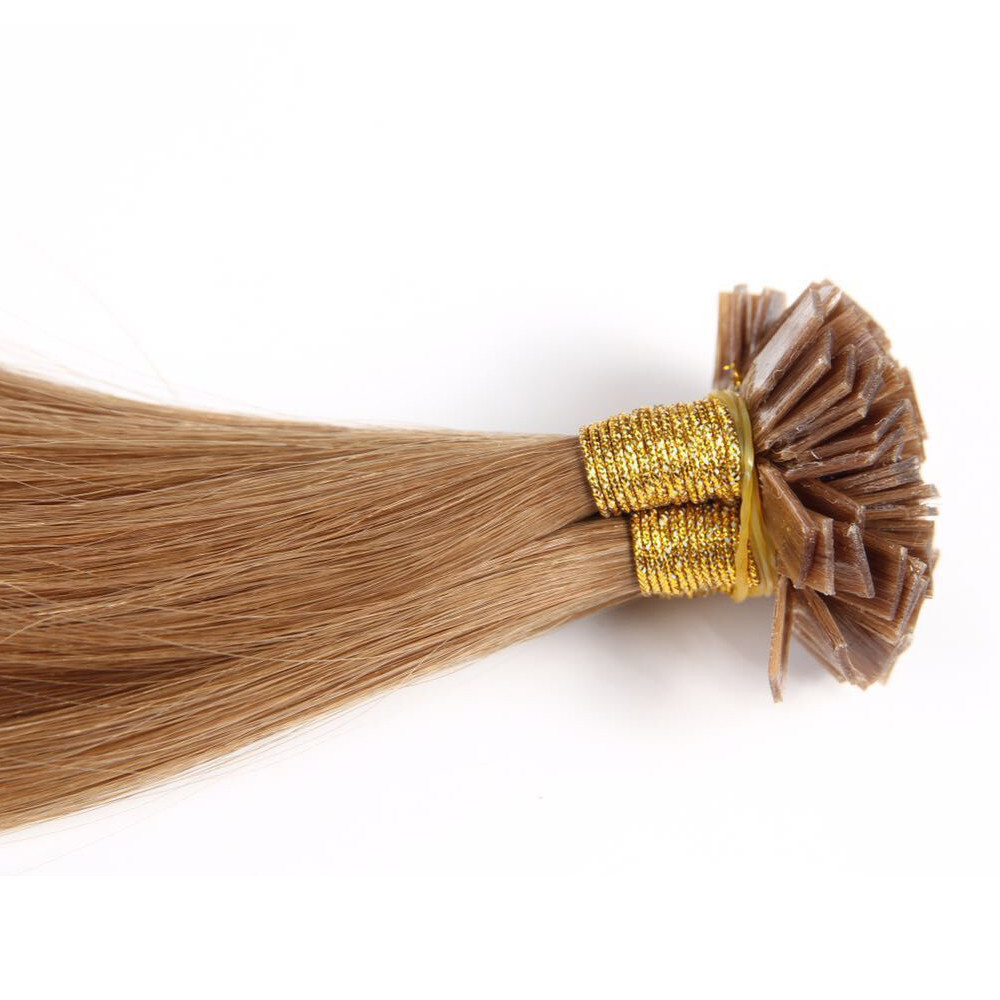 Double Drawn Silky Straight 100% Brazilian Human Hair Flat Tip Hair Extension