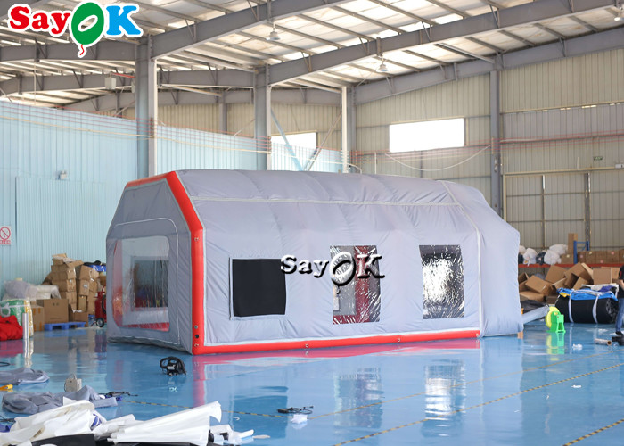 Inflatable Work Tent Gray Air Tight Inflatable Tent Car Spray Booth Waterproof Anti UV
