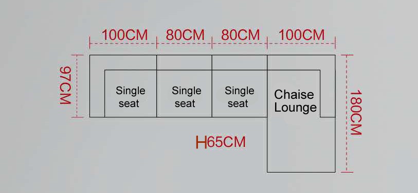 Modern Fabric Metal Base Couch L Shaped Living Room Sofa