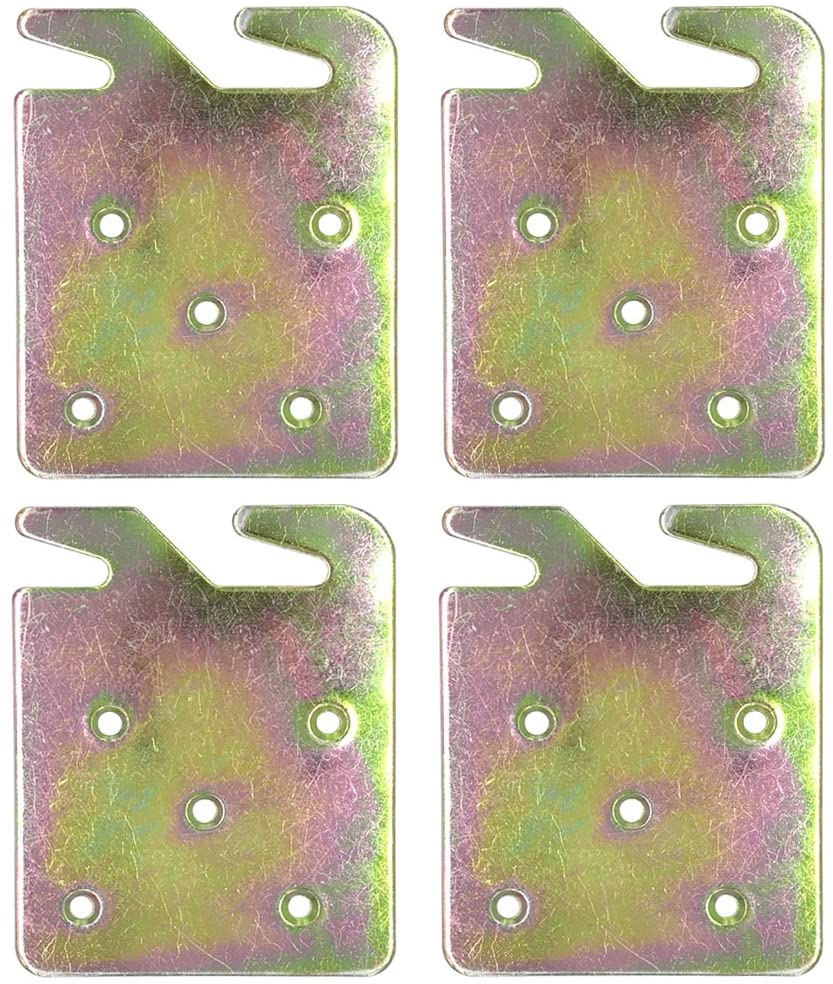 Shelf Bracket Headboard Footboard Frame Adapter Kit for Wood Bed Rail Hook Plates
