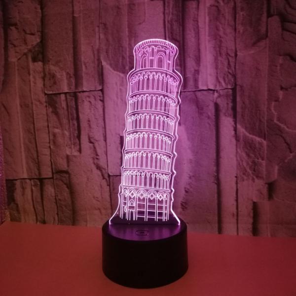 Custom building shape La Tour Eiffel Eiffel Tower 3D Night Lights USB Powered LED Vision Lights Gift 3D Small Table Lamp