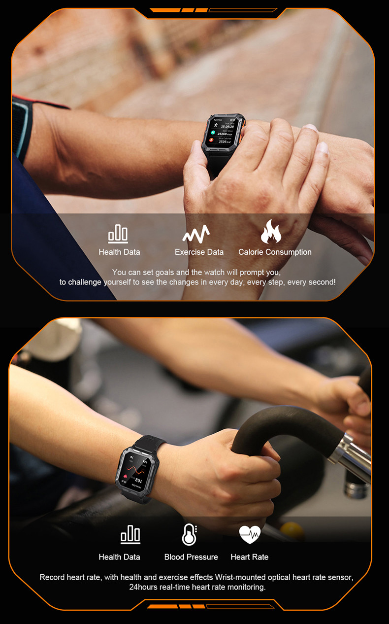 C20 Pro Large Capacity Configuration Watches Wrist Smartphone Digital 1.83inch Smartwatch
