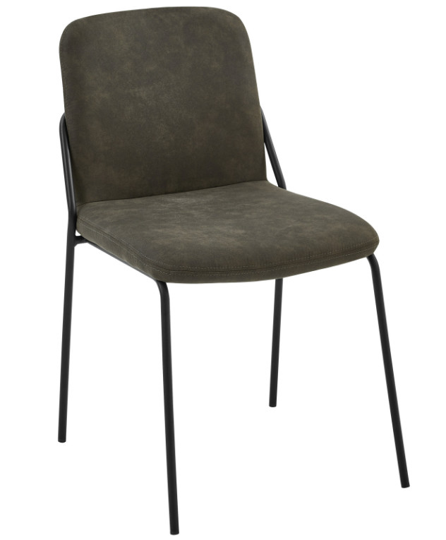 Black Steel Frame Coffee Upholstered Dining Room Chairs 45cm 30cm