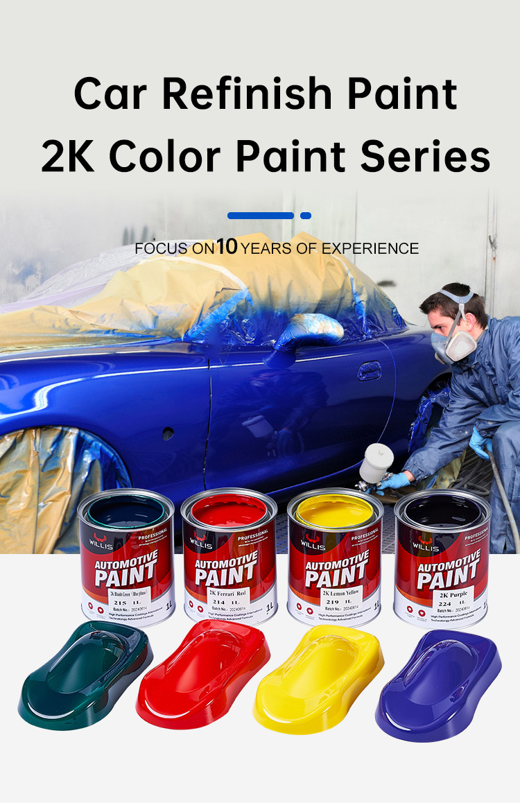 Quick Drying Auto Body Metal Filler 2K Purple Red Auto Paint 2k Spray Paint Purple Red