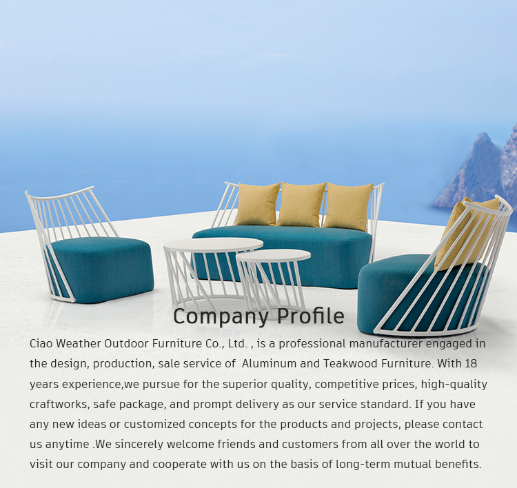 Patio Furniture Modern Design Aluminum Garden Sofa Set Patio Villa Sofa Outdoor Balcony Furniture