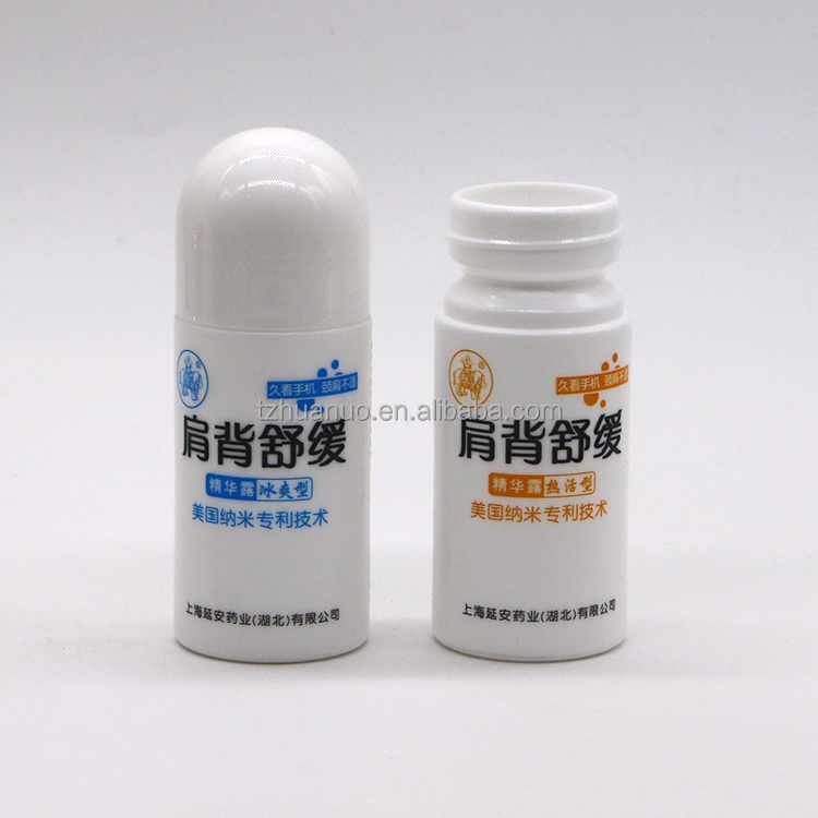 Customized Color 50ml PE/PP Essential Oil Plastic Roll On Bottle for Household Products