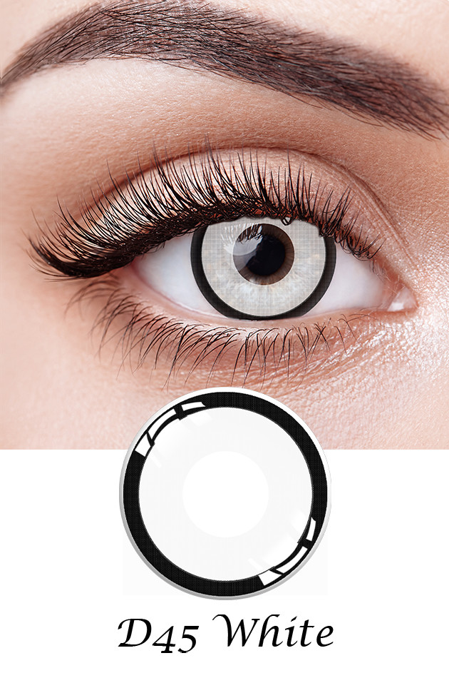 Doll Eyes HEMA Halloween White Contacts , KSSEYE Cosplay Contact Lenses