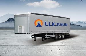 Quality Lucksun Tri-Axle Curtainsider Semi-Trailer 39000 kg GVW for sale