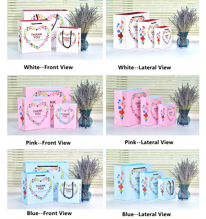 Gravure Printing Embossing Paper Bag for Necklace Gift Shopping Custom Logo and Handle
