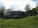 Polygonal Conic Roof white Gazebo Tent Canopy Customized ISO CE Certification