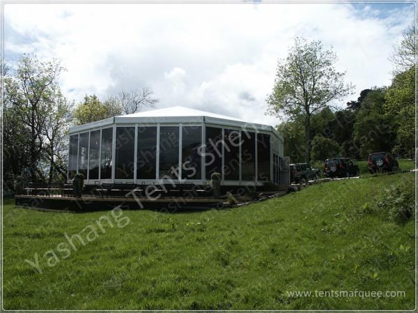 Polygonal Conic Roof white Gazebo Tent Canopy Customized ISO CE Certification