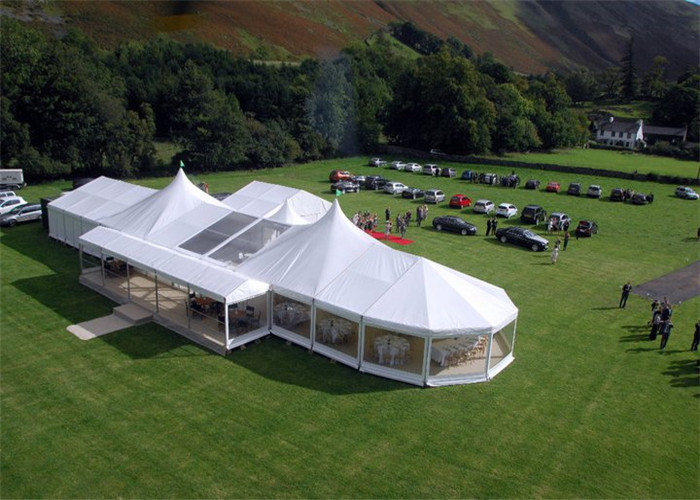 White Fabric Cover Heavy Duty Marquee Banquet Tent Strong Cold Resistance