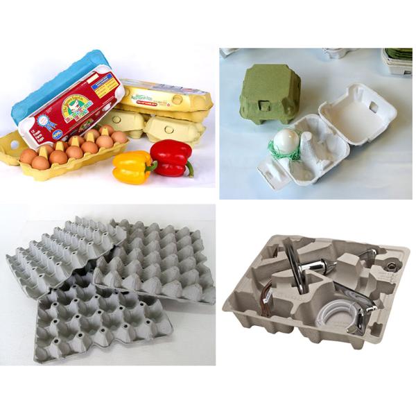 Recycled Waste Paper Pulp Tray Machine / Cup Tray Forming Machine