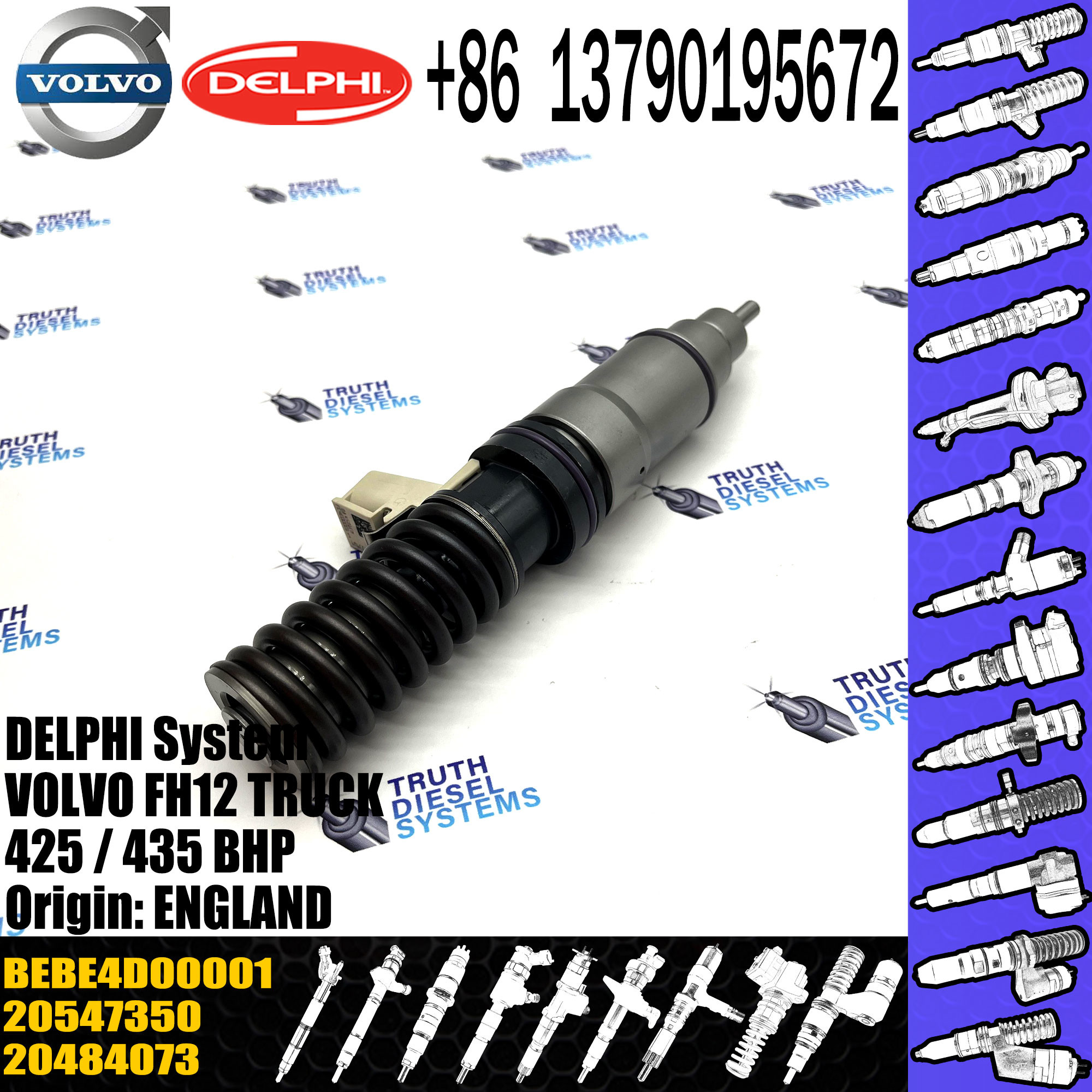 High Quality Diesel Fuel Injector 20547350 Common Rail Injection Nozzle BEBE4D00203 BEBE4D00001 BEBE4D00002 For VOL