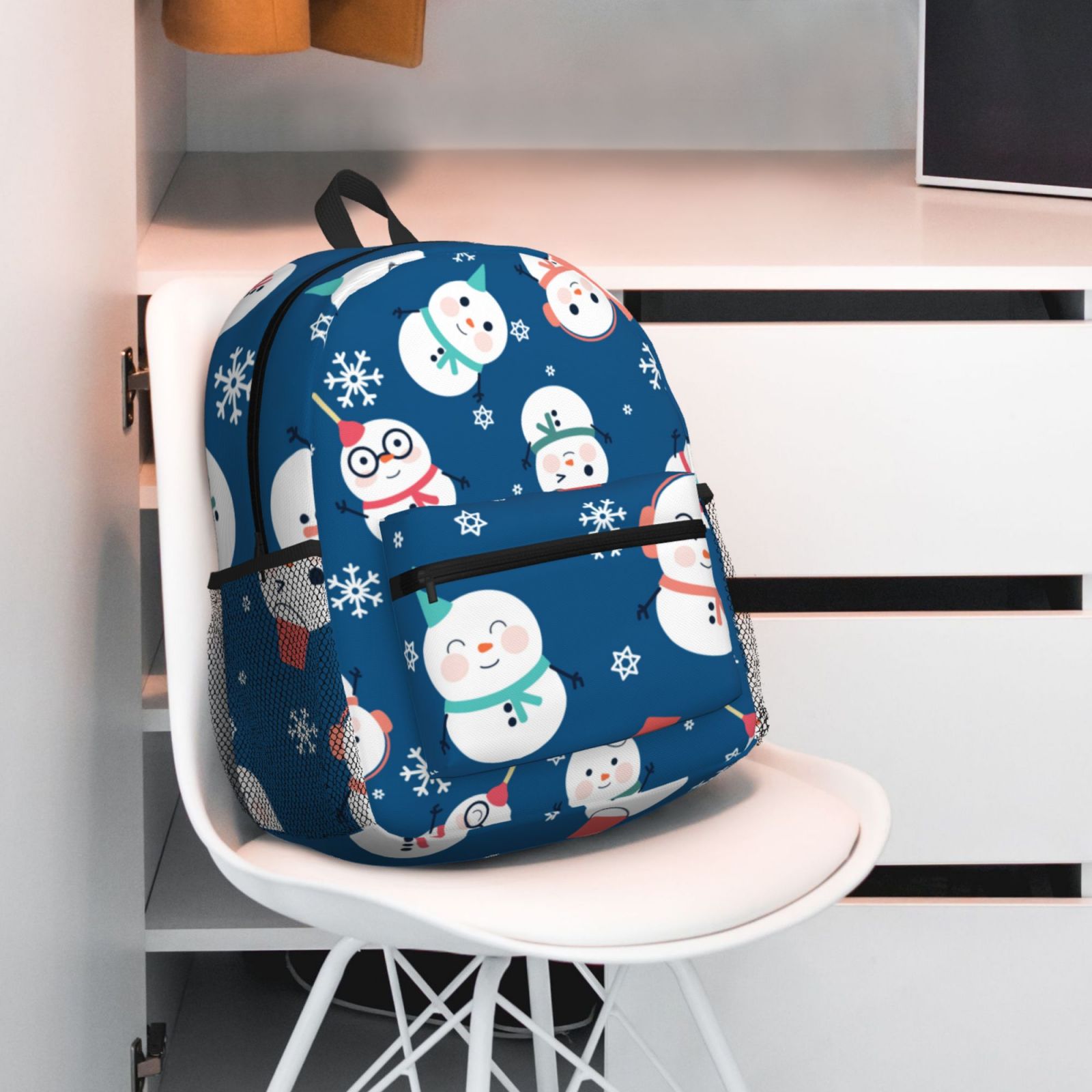 Striped Pattern Custom Logo Multi Pockets College Students Bookbag for Casual Daypack