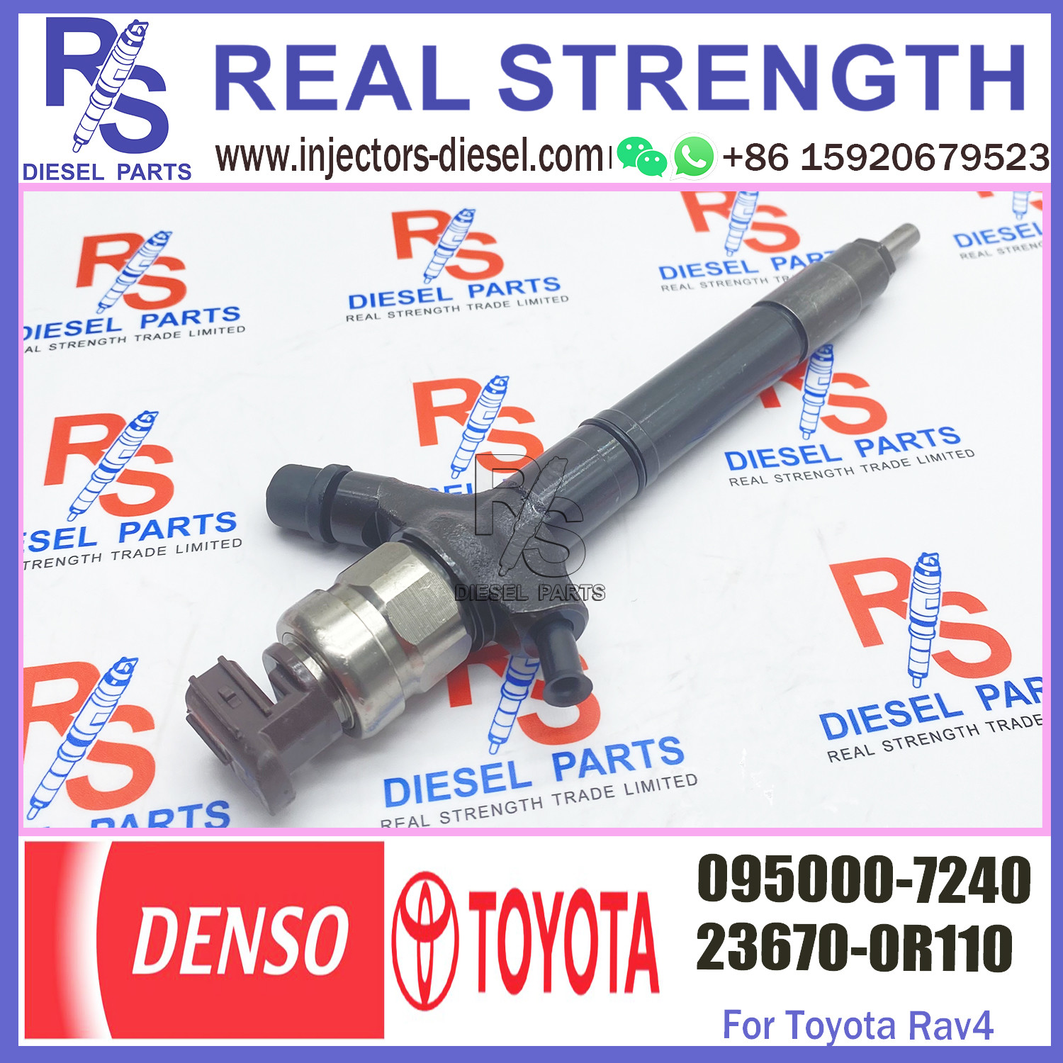 Common rail injector 23670-0R120 095000-7240 095000-7241 095000-7242095000-7243 injector for Toyota