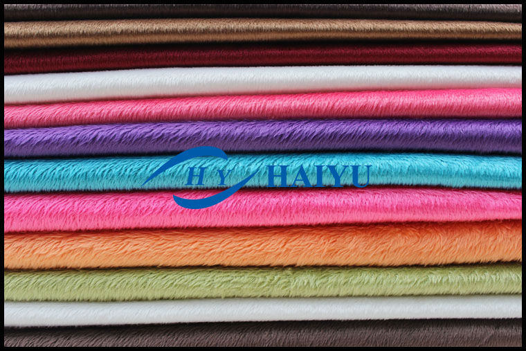 100% polyester soft minky fabric/(grey fabric)/ baby clothing fabric