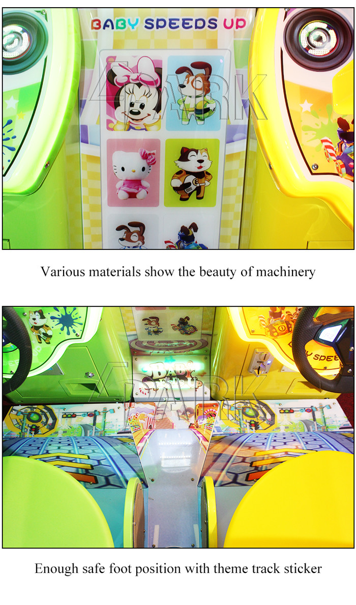 Indoor Amusement Children 100W Car Racing Game Machine
