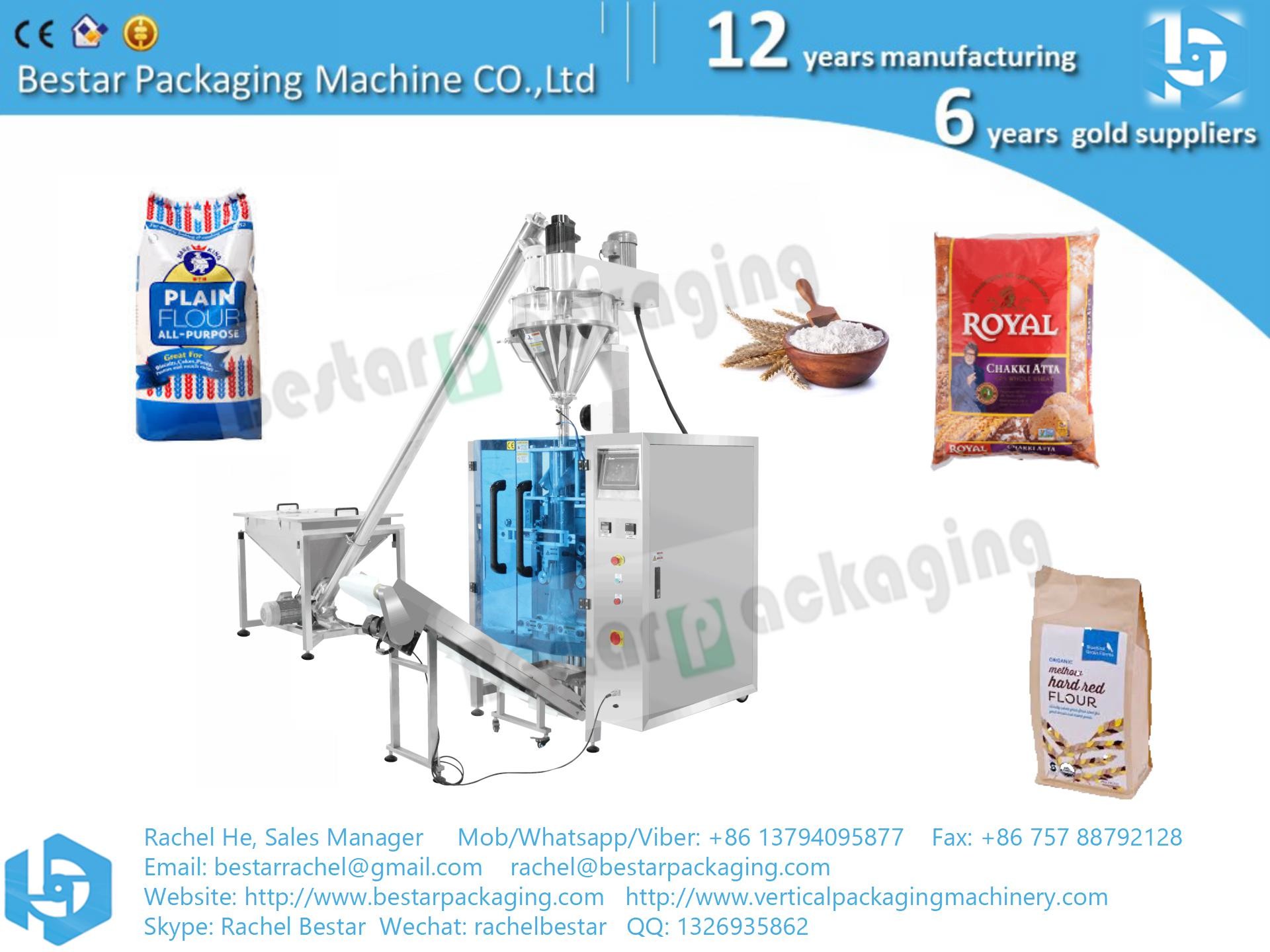 Fully automatic VFFS powder packing machine with touch screen easy operation