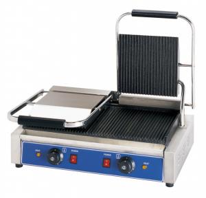 Quality Electric Restaurant Cooking Equipment Double Contact Grill Griddle Sandwich Press Grill for sale