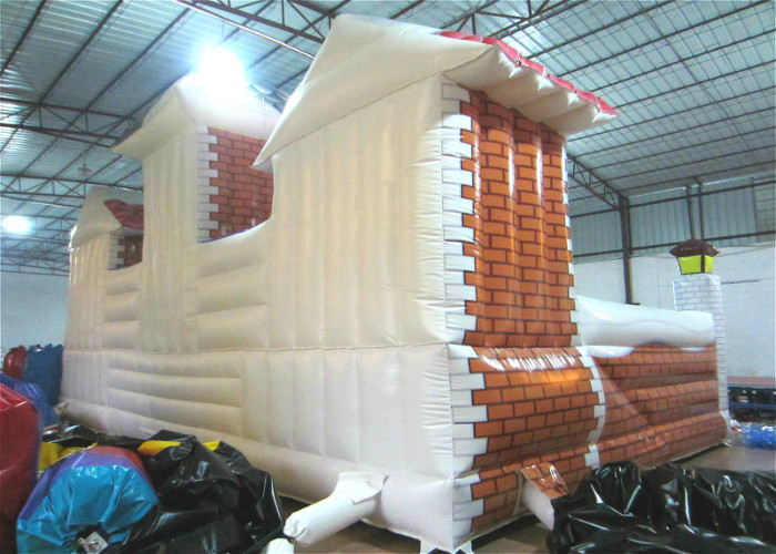 Commercial Children Custom Made Inflatables Snowman Safe Nontoxic 10 X 6m Waterproof