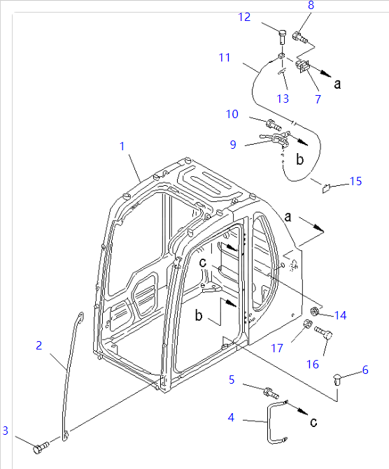 20Y-54-35996 20Y-54-35995 Cable KOMATSU Excavator Spare Parts For PC120-6 PC300-6