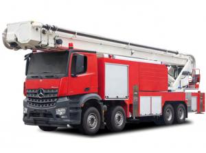 Quality Mercedes Benz 60m Water Tower Fire Truck with 8000L Water & Foam for sale