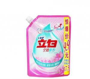 Custom Printing Household Liquid Package Reusable Leakage Proof Stand Up Plastic Detergent Spout Pouch