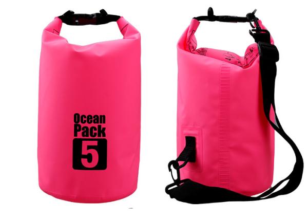 5l Sturdy Watertight Dry Storage Bags 0.5mm Thickness With Adjustable Strap