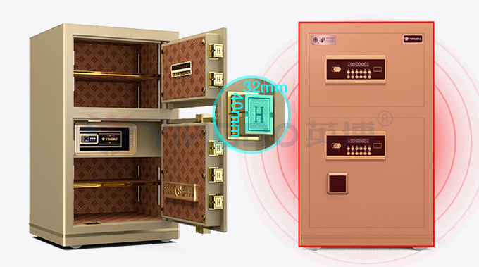 Double Door 46kg Luxury Electronic Safe Box for office security YB/N7-80D