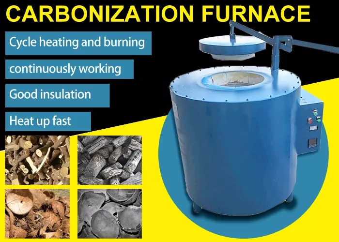 wood charcoal briquette machine carbonizing furnace for carbonizing sawdust briquette