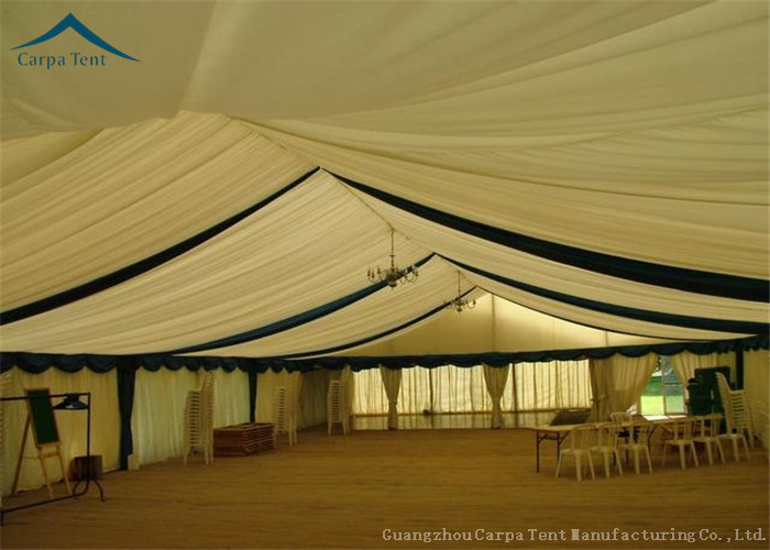 6m * 6m Pagoda Type Garden Party Tent Decorate With Linings And Curtains
