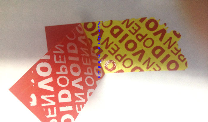 Custom Warranty Tamper Evident Security Label For Food & Car & Packaging
