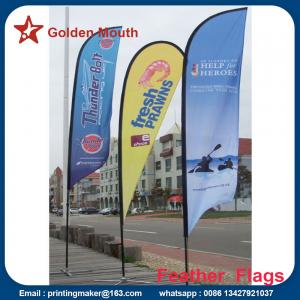 Quality Custom Outdoor Feather Banner Flags with Dye Sublimation Printing for sale